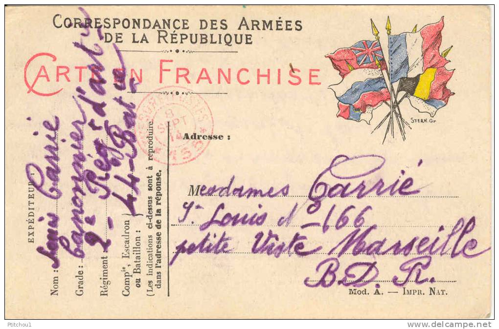 Carte En Franchise Militaire - Briefe U. Dokumente