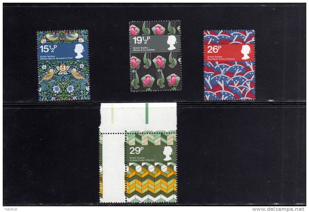 GREAT BRITAIN - GRAN BRETAGNA 1982 TEXTILES DISEGNS VARIETY 29p - DISEGNI TESSILI ( VARIETA´  29p )  MNH - Ongebruikt