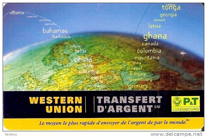 TARJETA DE LUXEMBURGO DE LA TIERRA (PLANET) NOMBRES PAÍSES: FRANCIA, ALEMANIA, ETC - Astronomia