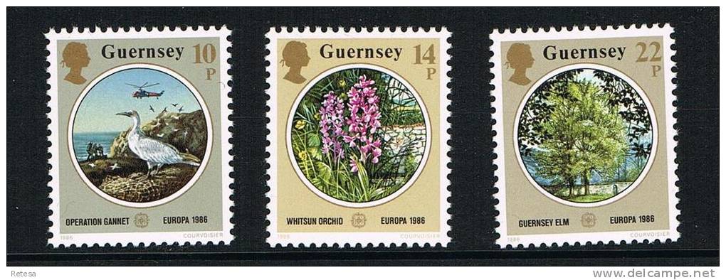 GUERNSEY  EUROPA ZEGELS  BESCHERMING NATUUR  1986  ** - 1986