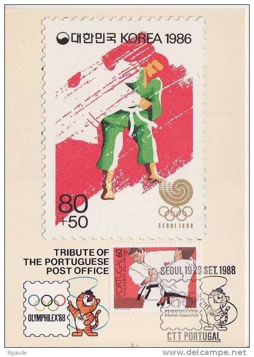 PORTUGAL CARTE MAXIMUM NUM.YVERT  1743 SPORT JEUX OLYMPIQUES JUDO - Tarjetas – Máximo