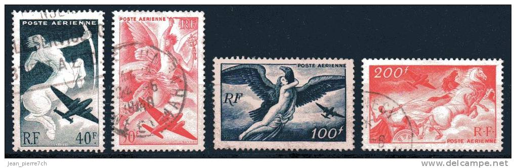 France  Frankreich Luftpost Y&T PA 16° - PA 19° - 1927-1959 Gebraucht