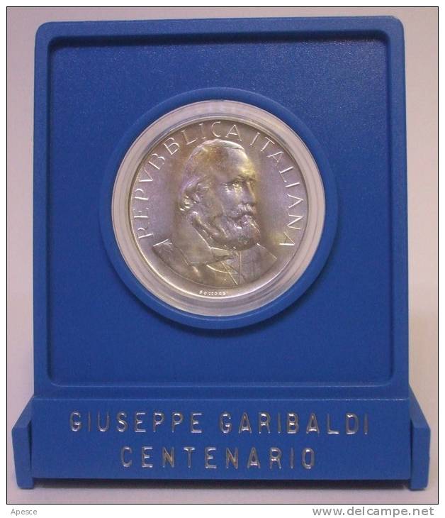 ITALIA 1982 - CENTENARIO DELLA MORTE DI GIUSEPPE GARIBALDI - 500 LIRE ARGENTO - CONFEZIONE IPZS - 500 Lire