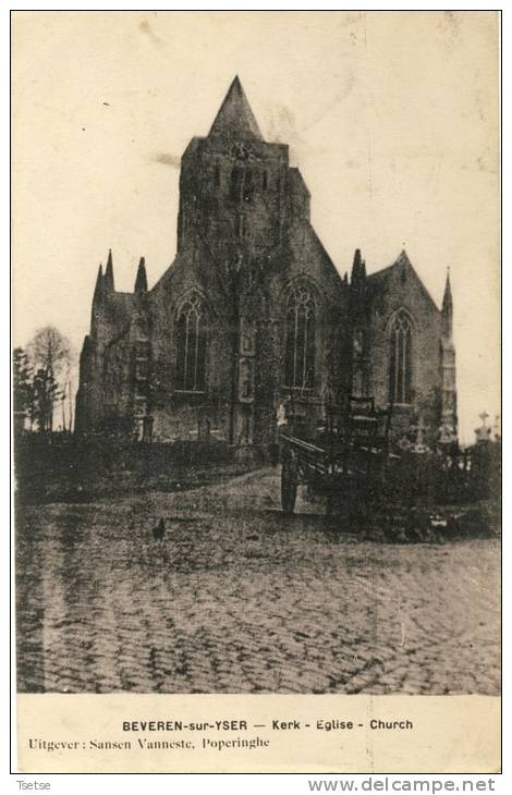 Beveren Aan De Ijzer - Kerk -1916 ( Verso Zien ) - Alveringem