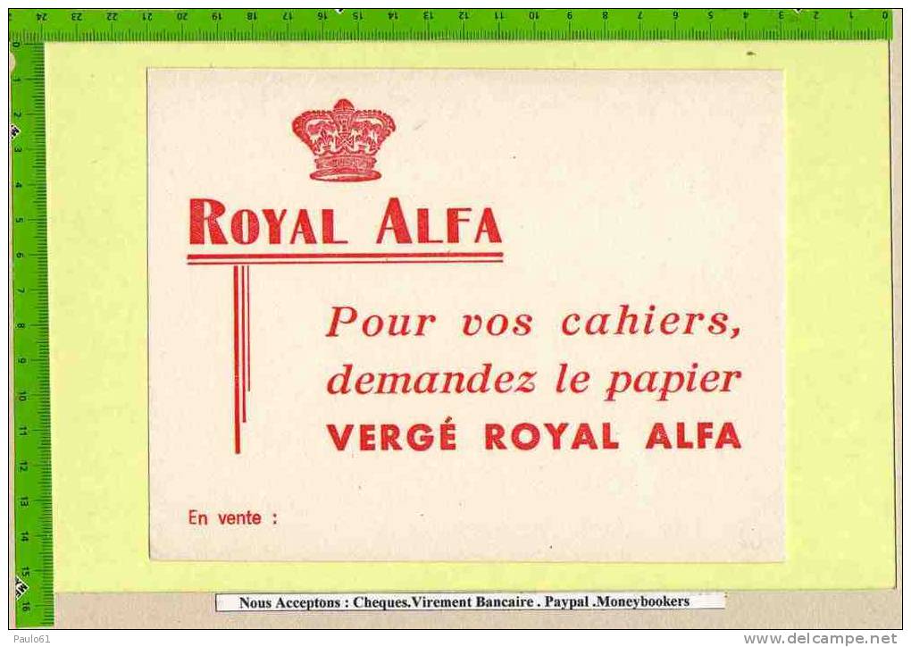 BUVARD : Pour Vos Cahiers ROYAL ALFA - Cartoleria