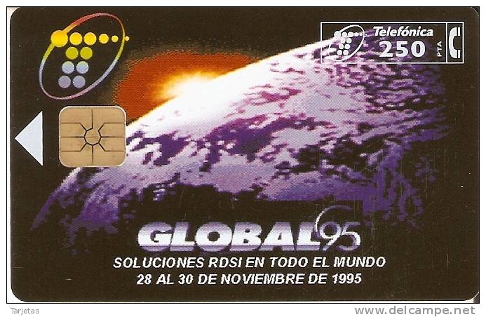 TARJETA DE ESPAÑA DE UN PLANETA (PLANET) GLOBAL'95 - Astronomia