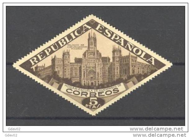 ESBE17SH-L2965TEUESPBENEF.Spain.Espagne.BENEFICENCIA.PA L  ACIO   DE COMUNICACIONES  1937.(Ed  SH17**)...LUJO - Wohlfahrtsmarken