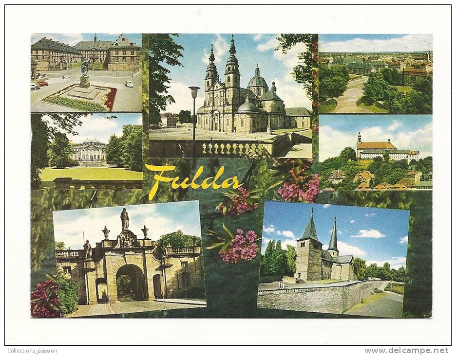 Cp, Allemagne, Fulda, Multi-Vues,  Voyagée 1984 - Fulda