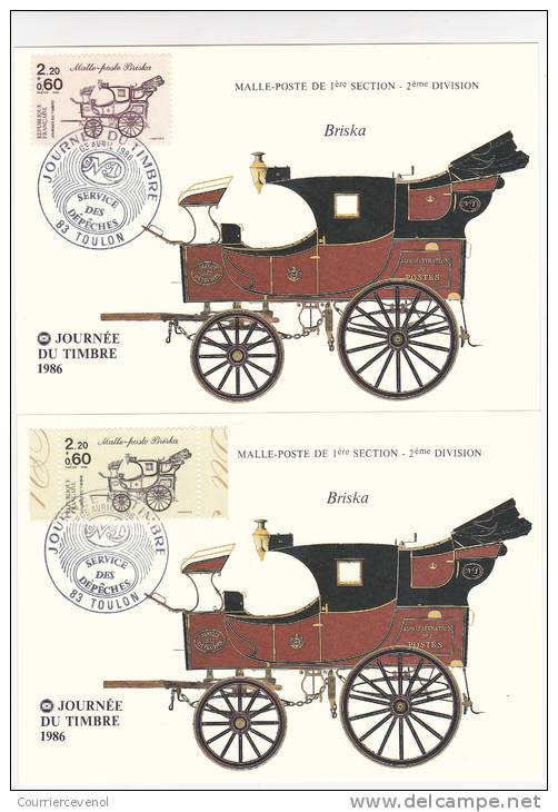 9 Cartes Fédérales Journée Du Timbre De 1980 à 1986 - TOULON (Var) - La Valette Du Var - Giornata Del Francobollo