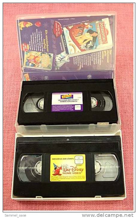 2 VHS Video  - Videocasetten  König Der Löwen  -  Teil 1 & 2  Von Walt Disney - Infantiles & Familial