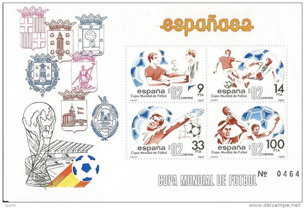 Espagne Coupe Du MONDE 1982  BLOC N** - Blocks & Sheetlets & Panes
