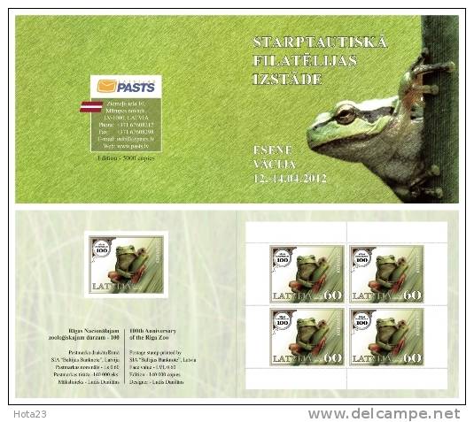 Latvia 2012 Riga ZOO -100 Years Animal Frog Germany Philately Exhibition  Booklet  MNH - Kikkers