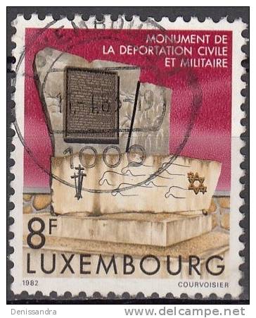 Luxembourg 1982 Michel 1062 O Cote (2008) 0.30 Euro Monument De La Deportation Cachet Rond - Oblitérés