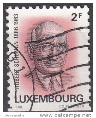 Luxembourg 1986 Michel 1156 O Cote (2008) 0.20 Euro Robert Schuman Cachet Rond - Used Stamps