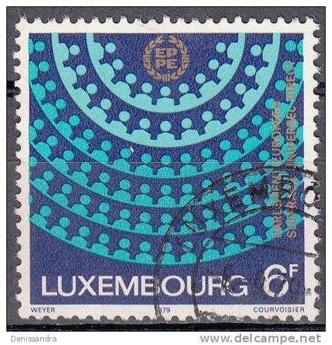 Luxembourg 1979 Michel 993 O Cote (2008) 1.00 Euro Premier Elections Parlement Européen Cachet Rond - Oblitérés