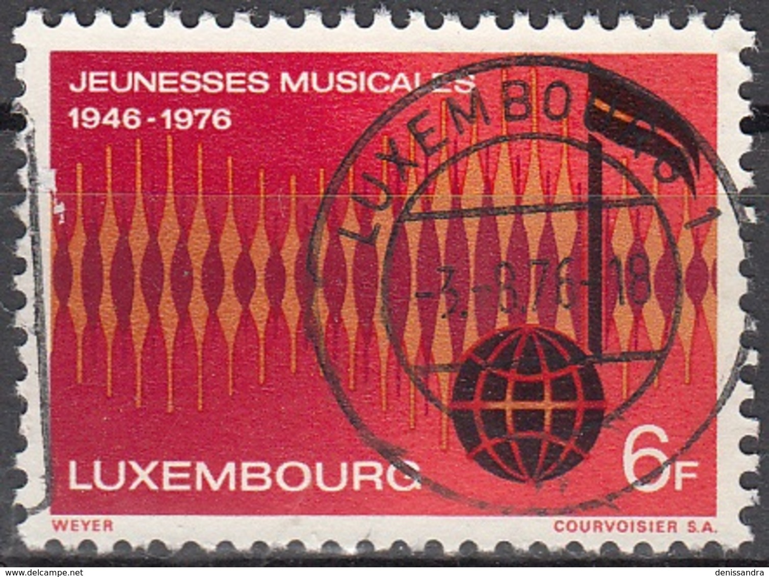 Luxembourg 1976 Michel 932 O Cote (2008) 0.30 Euro Jeunesses Musicales Cachet Rond - Gebruikt