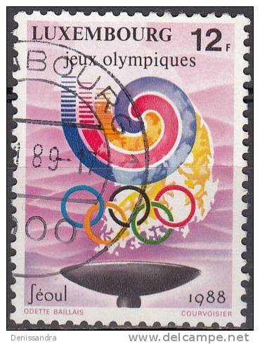 Luxembourg 1988 Michel 1209 O Cote (2008) 0.50 Euro Jeux Olympiques Seoul 1988 Cachet Rond - Gebraucht