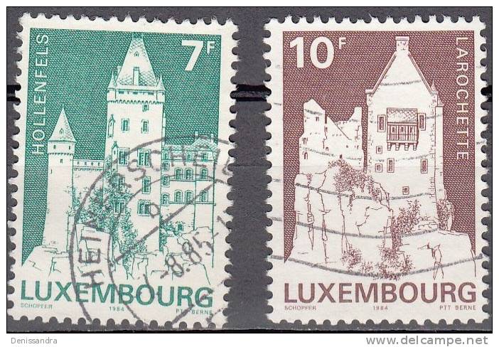 Luxembourg 1984 Michel 1105 - 1106 O Cote (2008) 0.80 Euro Chateaux Historiques - Used Stamps