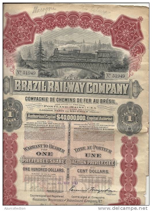 BRAZIL RAILWAY COMPANY - Bahnwesen & Tramways