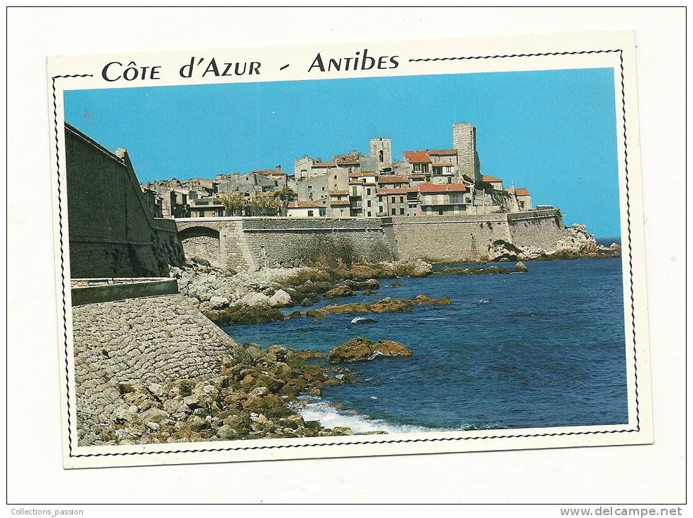 Cp, 06, Antibes, La Vieille Ville Et Les Remparts, Voyagée 1989 - Antibes - Old Town