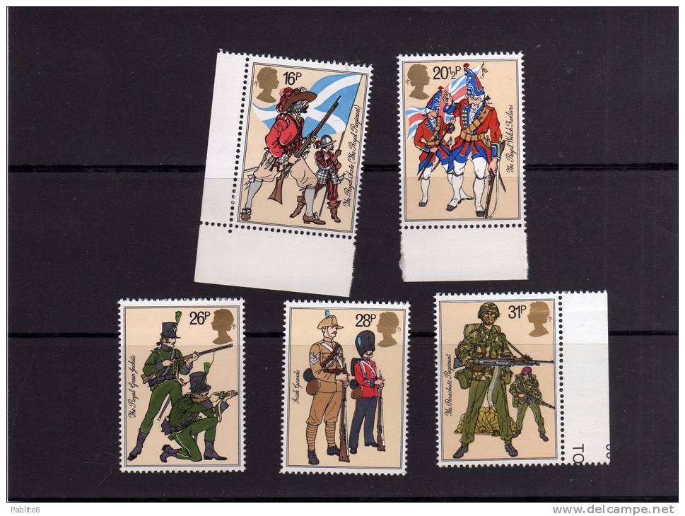 GREAT BRITAIN - GRAN BRETAGNA 1983 BRITISH ARMY UNIFORMS - UNIFORMI DELL´ ESERCITO BRITANNICO MNH - Unused Stamps