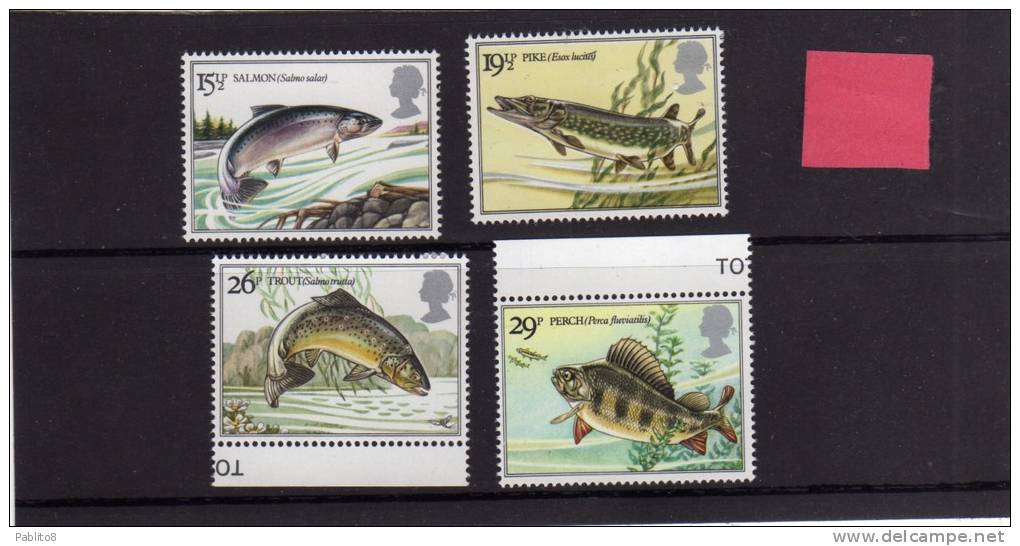 GREAT BRITAIN - GRAN BRETAGNA 1983 BRITISH RIVER FISHES - PESCI DI FIUME INGLESI MNH - Ongebruikt