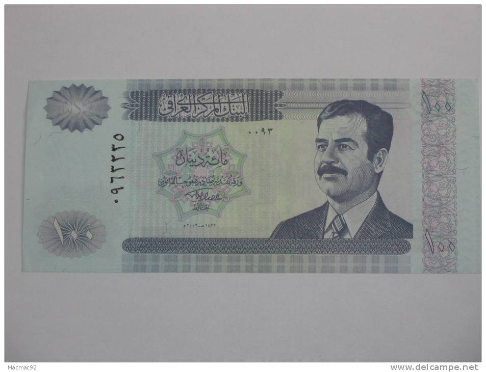 100 Dinars . Irak -Saddam Hussein - Irak