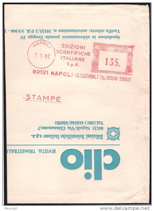 STAMPA / CASE EDITRICI - ITALIA NAPOLI 1982 - EMA / METER - EDIZIONI SCIENTIFICHE ITALIANE - FRAMMENTO - Macchine Per Obliterare (EMA)