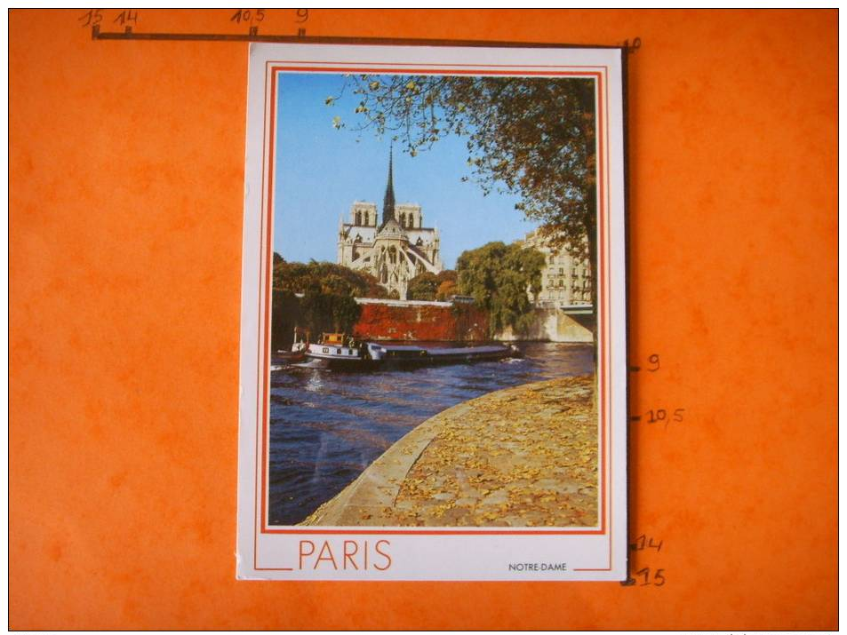 211 ):paris :chevet  Notre Dame ,seine : Peniche   (+ De 250 Cp à Voir ) - Notre Dame De Paris