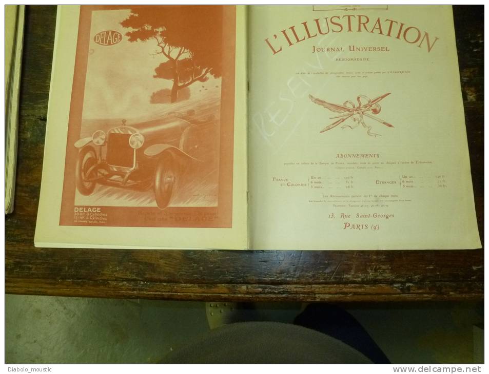 1925 Pubs Auto ; Un Nouveau Carburant  IROLINE ; Monument Jaurès à Castres ; Eglise D'Aristomache Des Chrétiens Mass ; - L'Illustration