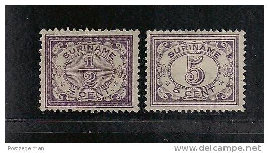 SURINAME  1902 Unused Without Glue Stamp(s) Definitives, Numbers 2 Values Only Thus Not Complete Nrs. 41+46 - Surinam ... - 1975