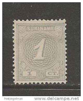 SURINAME  1890 Unused Without Glue Stamp(s) Definitives, Numbers, 1 Cent Grey Nr. 16 - Surinam ... - 1975