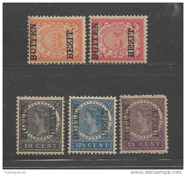 NEDERLANDS INDIE 1908 Unused Hinged Stamp(s) Wilhelmina JAVA Overprint 5 Values Thus Not Complete 85-94 - Netherlands Indies