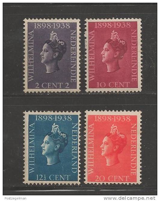 NEDERLANDS INDIE 1938 Unused Hinged Stamp(s) Wilhelmina Jubilee Complete Nrs. 235-238 - Netherlands Indies