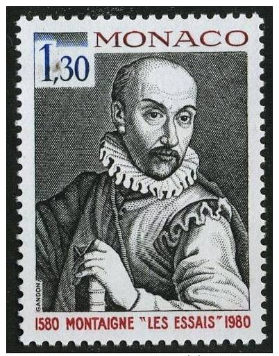 Monaco  1980 - 400th Anniversary Of The Publication Of "Essays" Of Michel De Montaigne   MNH Michel 1424 - Other & Unclassified