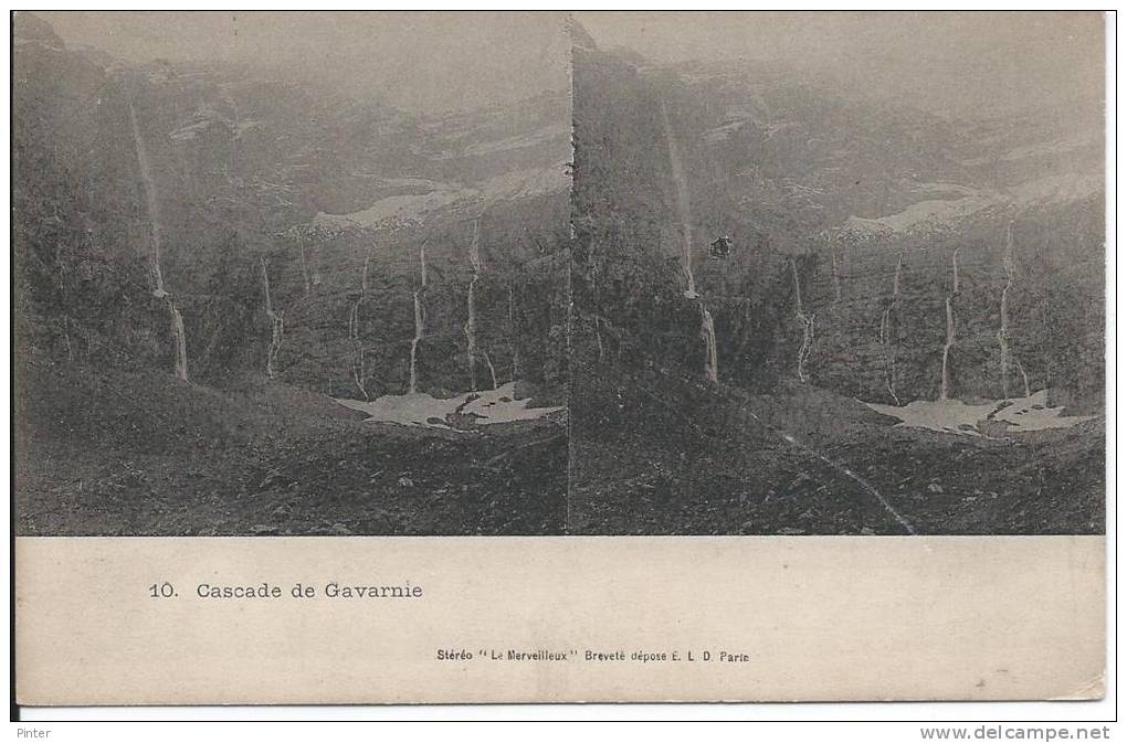 CARTE STEREOSCOPIQUE  - Cascade De GAVARNIE - Cartes Stéréoscopiques