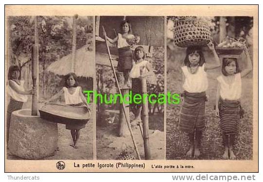 PHILIPPINES FILIPPINES ** LA PETITE IGOROTE L'AIDE PORTEE A LA MERE ** MISSION SCHEUT - Philippines