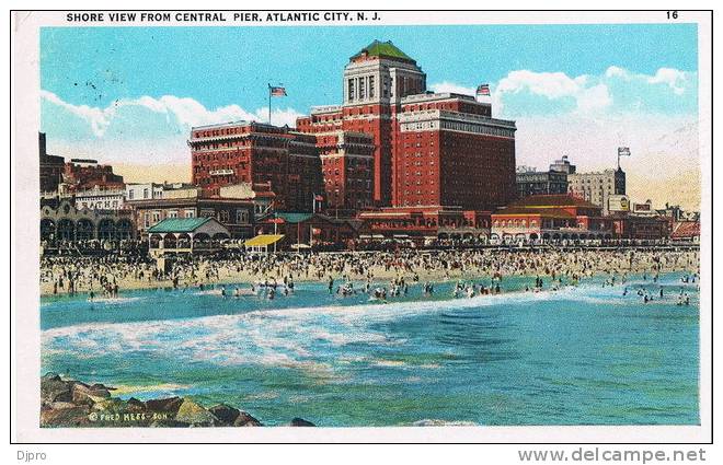 Shore View From Central Pier Atlantic City  N.J  1932 - Atlantic City