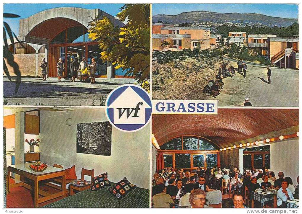 CPSM 06 - Grasse - VVF - Centre Commercial - Terrain De Jeux Et Pavillons - Salle Du Restaurant - Grasse