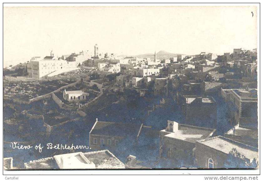 ISRAEL-VIEW OF BETHLEHEM-CARTE PHOTO-ORIGINAL PHOTO-POST CARD-NOT USED!!! - Israel