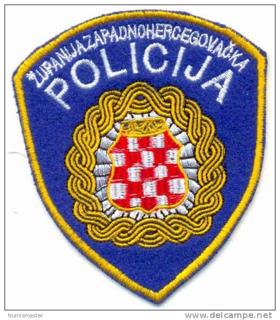 BOSNIA , POLICE PATCH , KANTON WESTERN HERCEGOVINA - Polizei