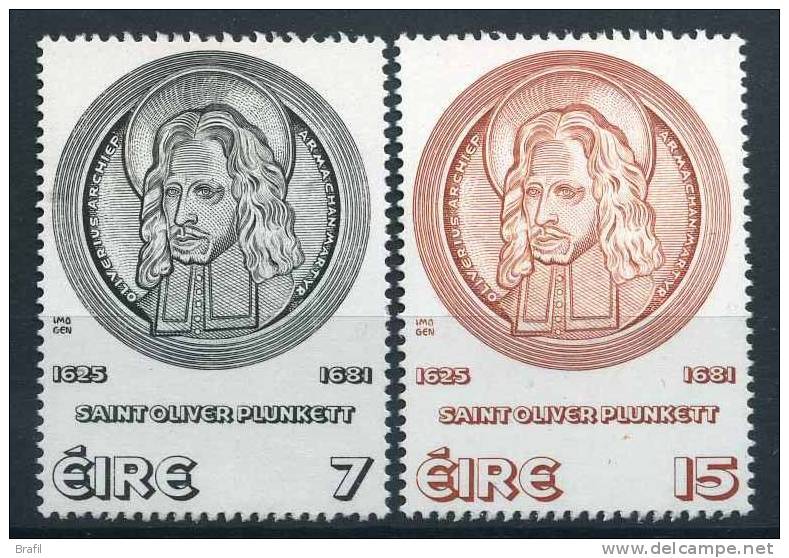 1975 Irlanda, Canonizzazione Di OLiver Plunkett, Serie Completa Nuova (**) - Altri & Non Classificati