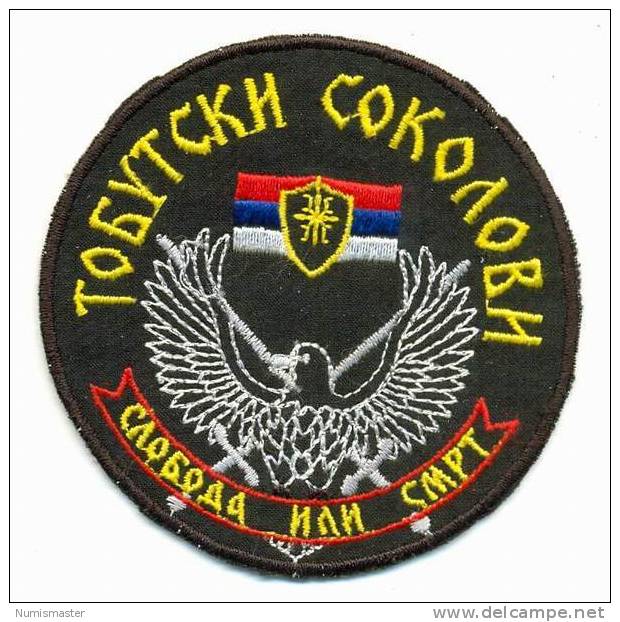 BOSNIA SERBS ARMY , TOBUTSKI SOKOLOVI , PATCH - Ecussons Tissu