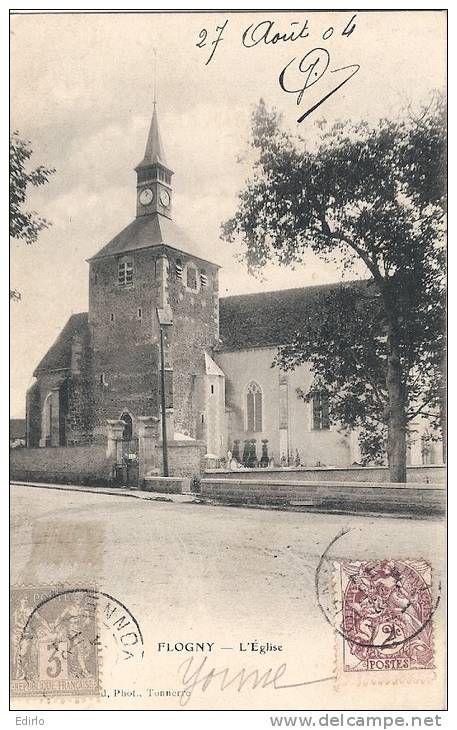 FLOGNY L'église - Précurseur TTB - Flogny La Chapelle