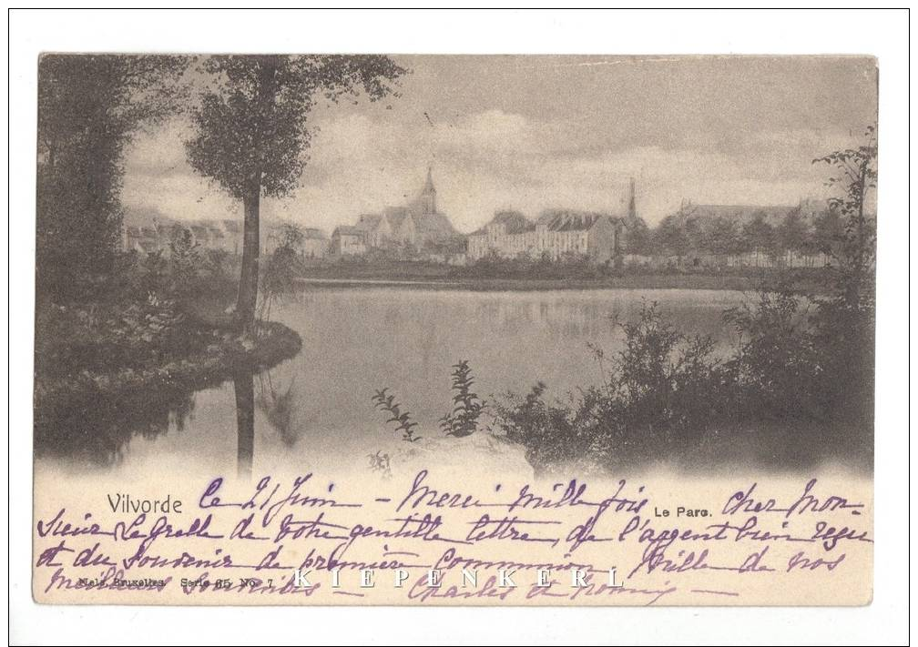 CP Vilvorde 1901 Le Parc Pour Comte Oscar Le Grelle HEERLE MINDERHOUT HOOGSTRAETEN - Vilvoorde