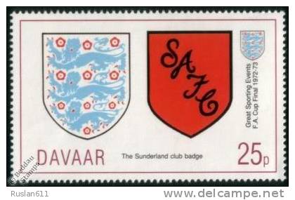 Soccer Fussball Football Davaar 25p Sunderland AFC FA Cup MNH ** - Clubs Mythiques