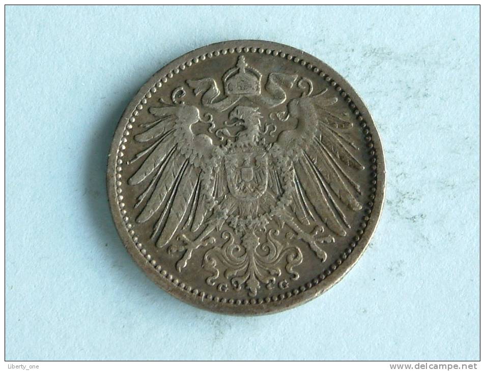 1908 G - 1 MARK / KM 14 ( Uncleaned Coin - For Grade, Please See Photo ) !! - 1 Mark