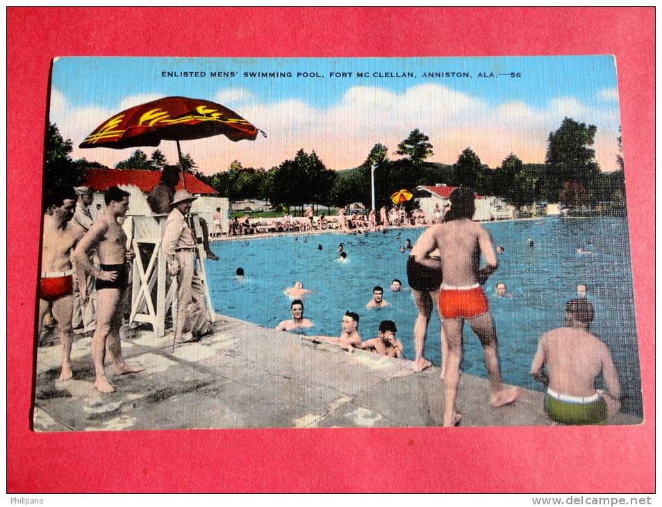 Anniston Al    Enlisted Mens Swimming Pool Fort McClellan Linen    =  Ref 495 - Other & Unclassified