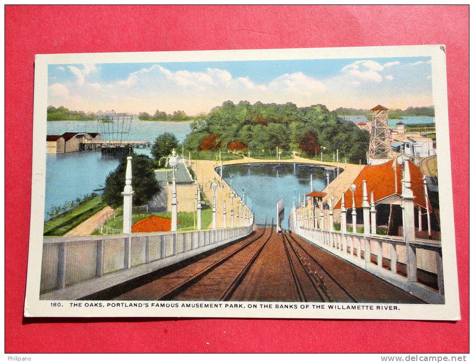 Oregon > Portland  The Oaks Portlands Famous Amusement  Park  Vintage Wb=  Ref 495 - Portland