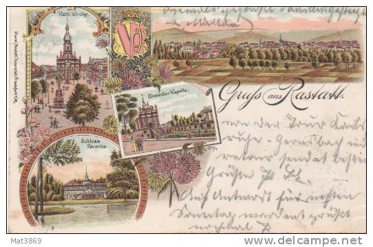 GRUSS AUS RASTATT  1898 - Rastatt